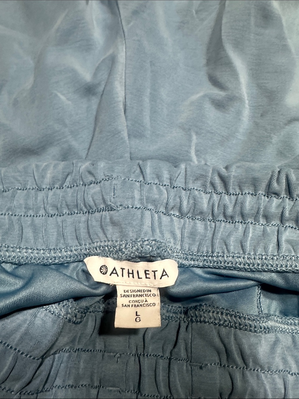 Athleta Light Blue Athletic Shorts with Drawstring - Picture 4 of 4
